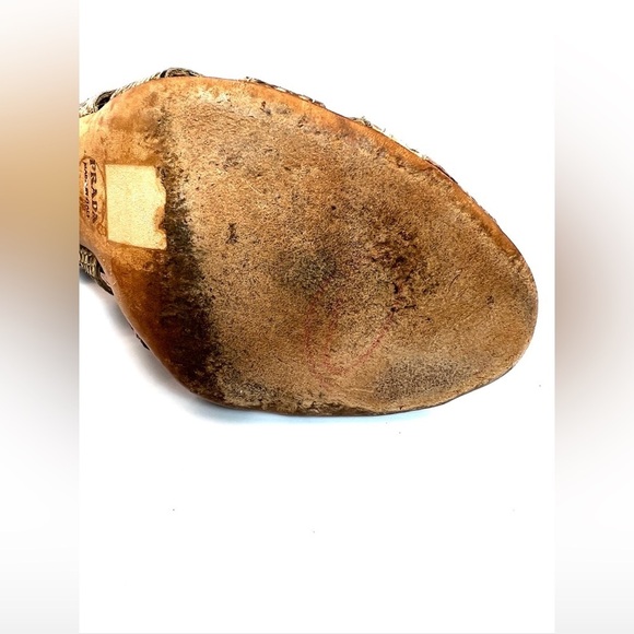 Prada Snakeskin Cage Open Toe Heels 37.5 - Picture 12 of 14